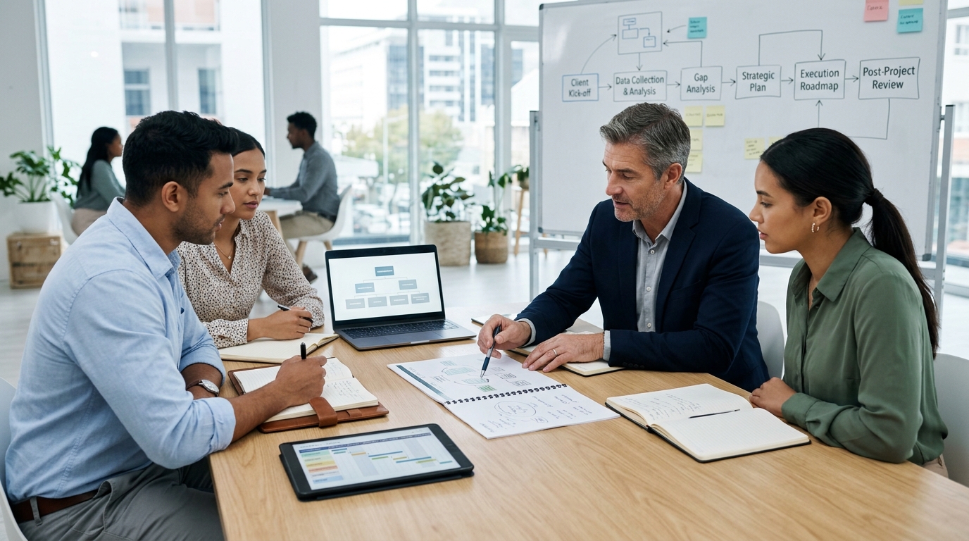 Comment fonctionne le conseil aux entreprises : le processus étape par étape